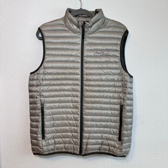 Eddie Bauer Vest EB700 Down Zip Vest Gray, Size M - LIKE NEW! - Picture 2 of 8